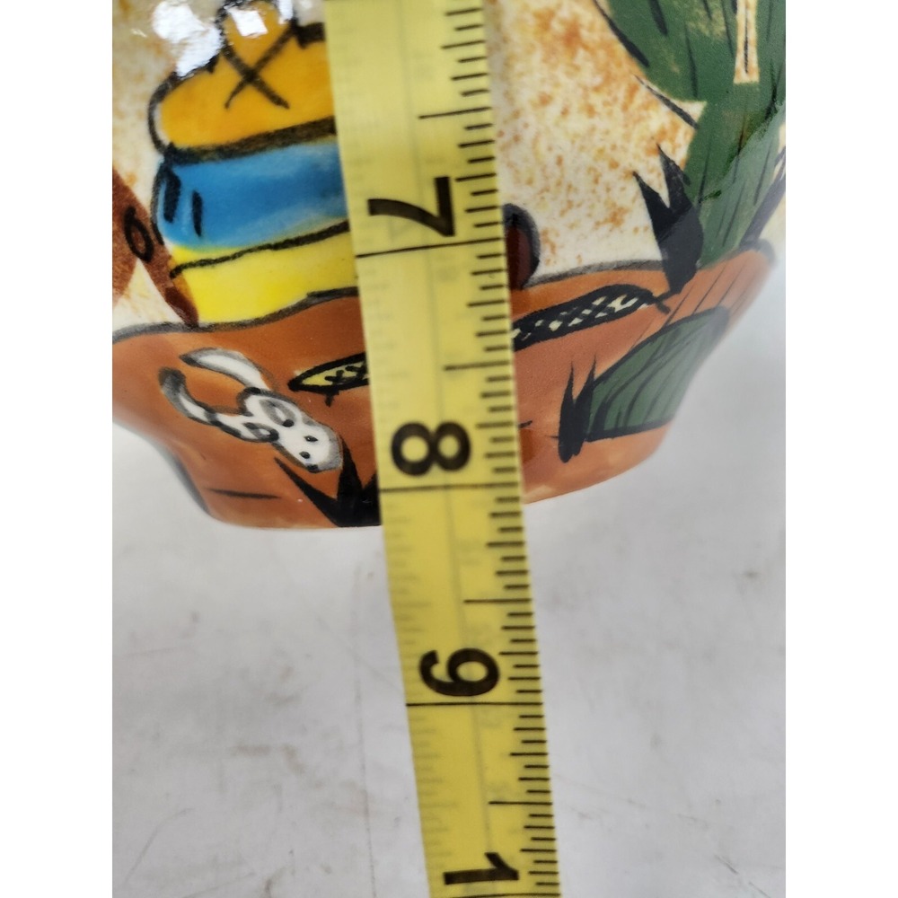 Vintage Mexican Pottery Handmade Ceramic Cactus Lidded Soup Tureen Serving Dish - Picture 13 of 14